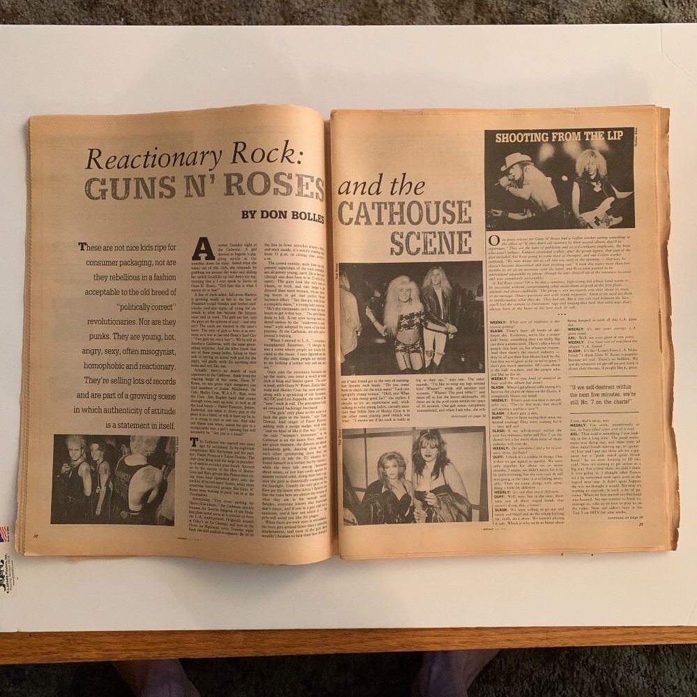 L.A. Weekly 1988 "Guns N Roses" - Picture 5 of 6